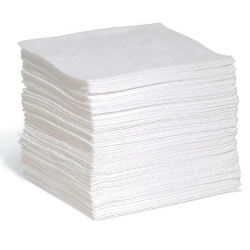 SORBENT PAD OIL ONLY 15X19 WHITE 100/BALE (BL) - Oil Only